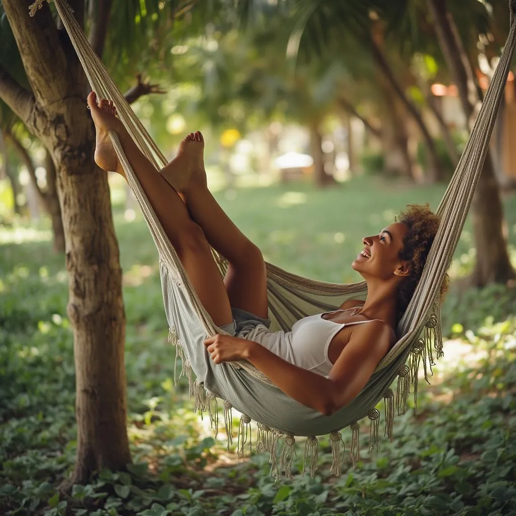Pessoa relaxada sem preocupações financeiras